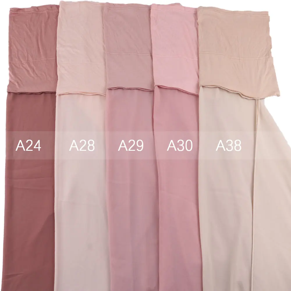 Women Muslim Instant Chiffon Hijab With Cap Underscarf Bonnet HIjabs  Scarf Islam Headscarf Headwrap Turbante