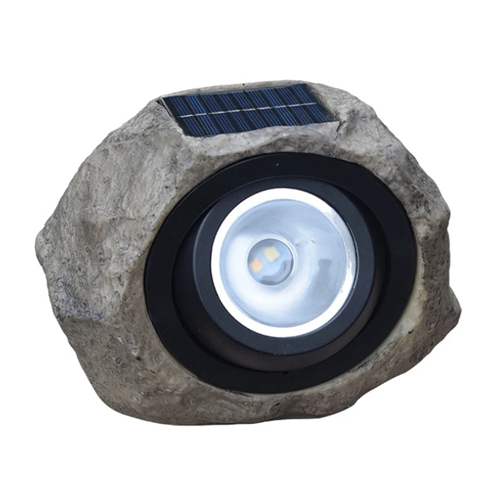 

Solar Simulated Stone Light LED Dimmable White Warm Light Outdoor Garden Lawn Decorative Spotlight