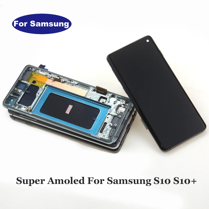 Amoled ЖК-дисплей для SAMSUNG Galaxy S10 G9730 S10 PLUS SM-G9750 G975F сенсорный экран дигитайзер Замена