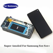 Amoled ЖК дисплей для SAMSUNG Galaxy S10 G9730 PLUS SM G9750 G975F сенсорный экран