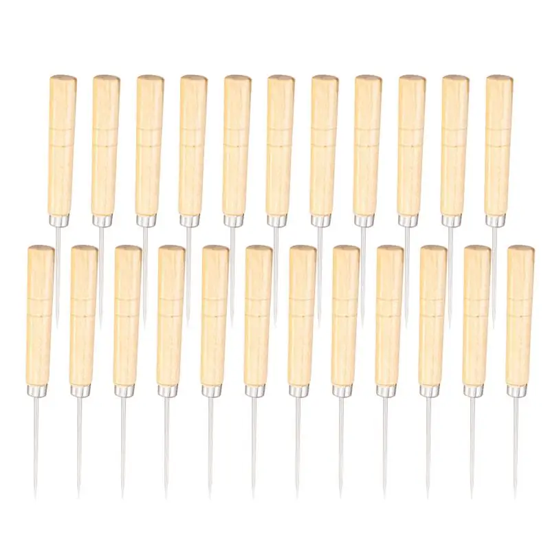 50pcs Wooden Handle Sewing Awl DIY Hand Tool DIY Sewing Tool Accessory High Quality Dressmaker Tool Practical Sewing Awl - Цвет: 50pcs