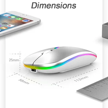 Factory Direct Sales for Apple Huawei Bluetooth Dual-Mode Three-Mode 5.0 Mute 2.4G Wireless Charging Mouse