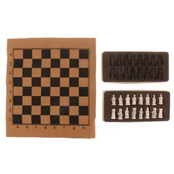 Китайские древние статуэтки Шахматный набор из шахматных предметов со складной шахматной доской для пикника путешествия развлечения
