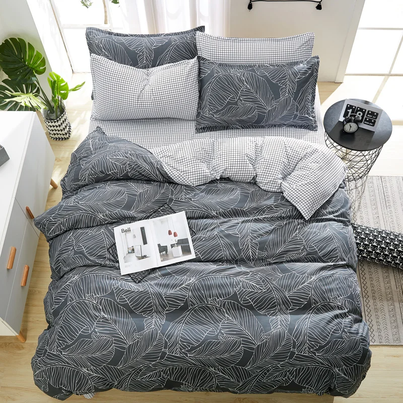 

Pastoral Style Bedding Set printing Bed Linens (sheet + pillowcase + Duvet Cover) Single double Full Queen King size