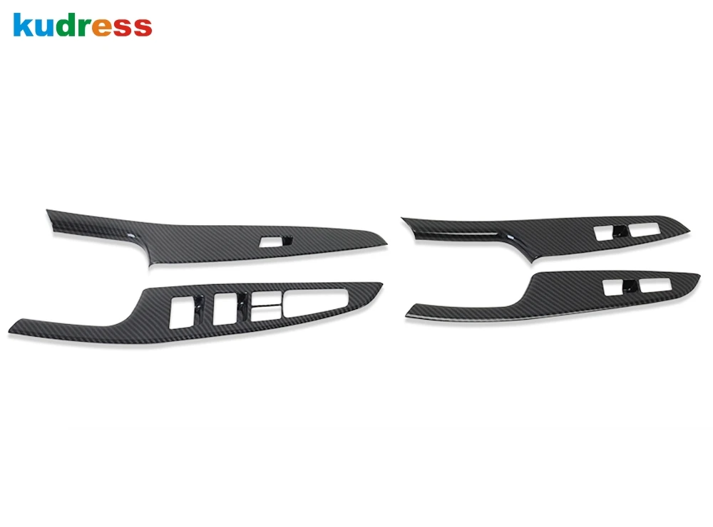  For Hyundai Tucson 2015-2018 2019 2020 Carbon Fiber Interior Stickers Window Lift Switch Button Pan