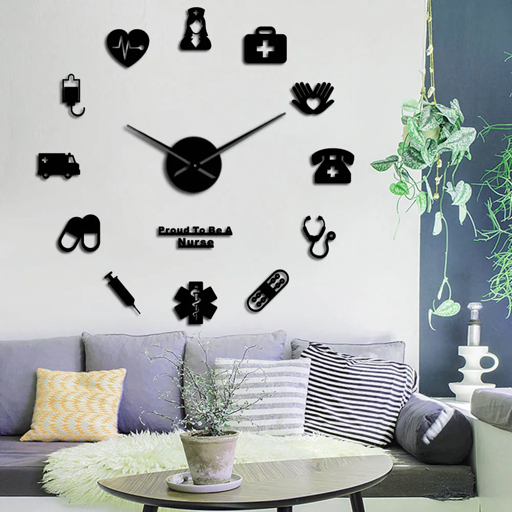 Reloj De Pared Con Efecto Espejo Silencioso 3d De Alce Reloj De