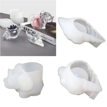 

3Pcs Conch Elephant Shape Beauty Blender Rack Mold Kit Silicone Resin Mold Makp Up Egg Stand Epoxy Resin Mould Art Tools