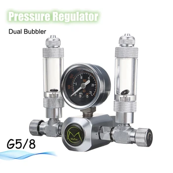 

G5/8 Aquarium Co2 Regulator System With Check Valve Bubble Counter Magnetic Solenoid Carbon Dioxide Meter Pressure Gauge