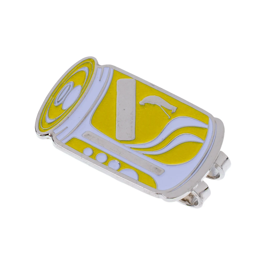 Durable Alloy Ring-pull Can Pattern Magnetic Hat Clip Golf Ball Marker Clip Onto Golf Cap Visor Belt Pocket