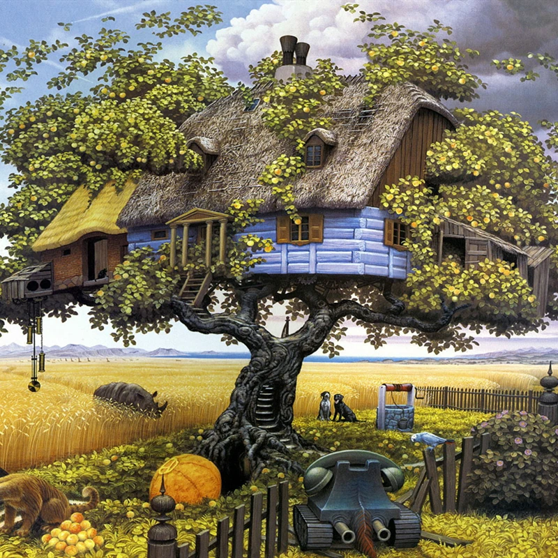 DHL H &amp HXY Tree House 6007 3117 шт. PG S001 2156 строительные блоки два цвета Листья кирпичные