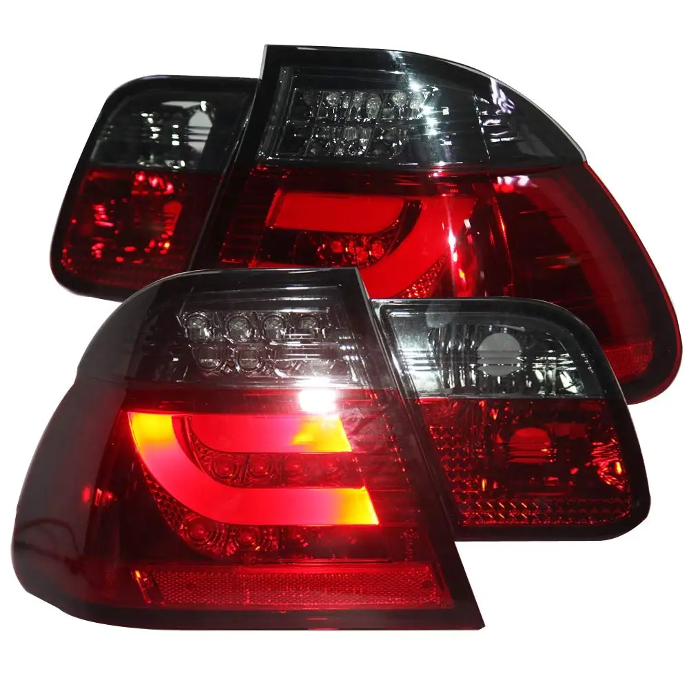 4 Pieces For BMW E46 3 Series 320 328 325 330CI LED Tail Lamps Back Lamp Rear Light 2001 to 2005 Year Red Black Color