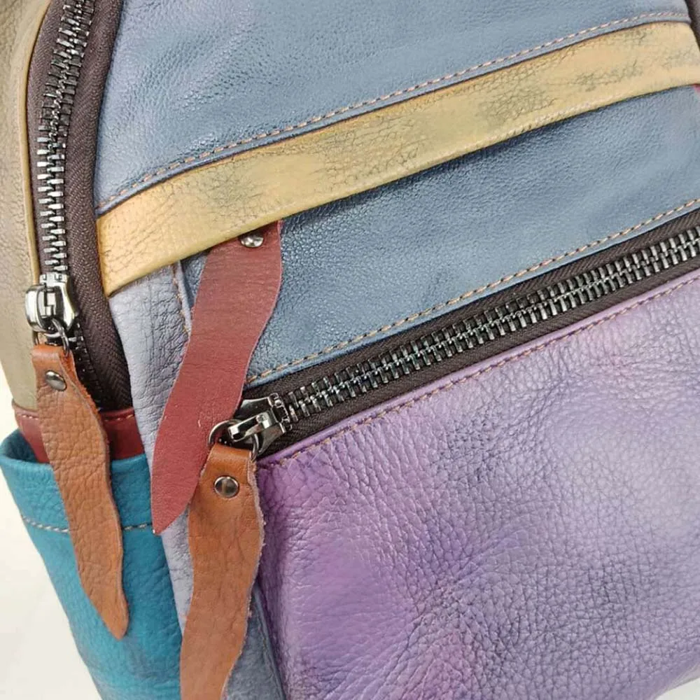 Lukegear натуральный кожаный рюкзак женский подлинный материал Рюкзак Винтажный Панк Рюкзак Винтажный прочный