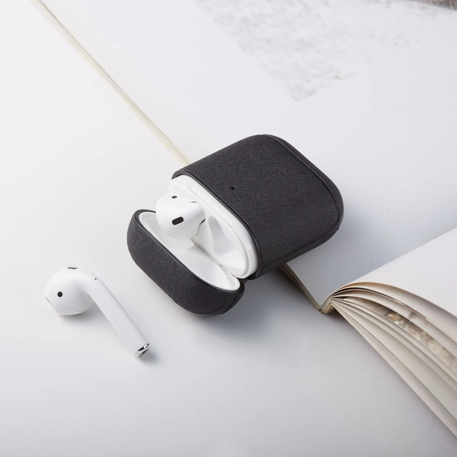 AirPods косой ткани текстуры наушники для AirPods 1 AirPods 2 поколения наушники с зарядным устройством Коробка Чехол
