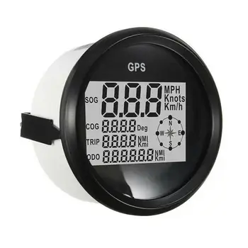 

Digital Car Speedometer GPS Odometer 85mm 0-999 knots km/h mph 12V/24V With Backlight for Yacht Vessel Motorcycle Boat Car