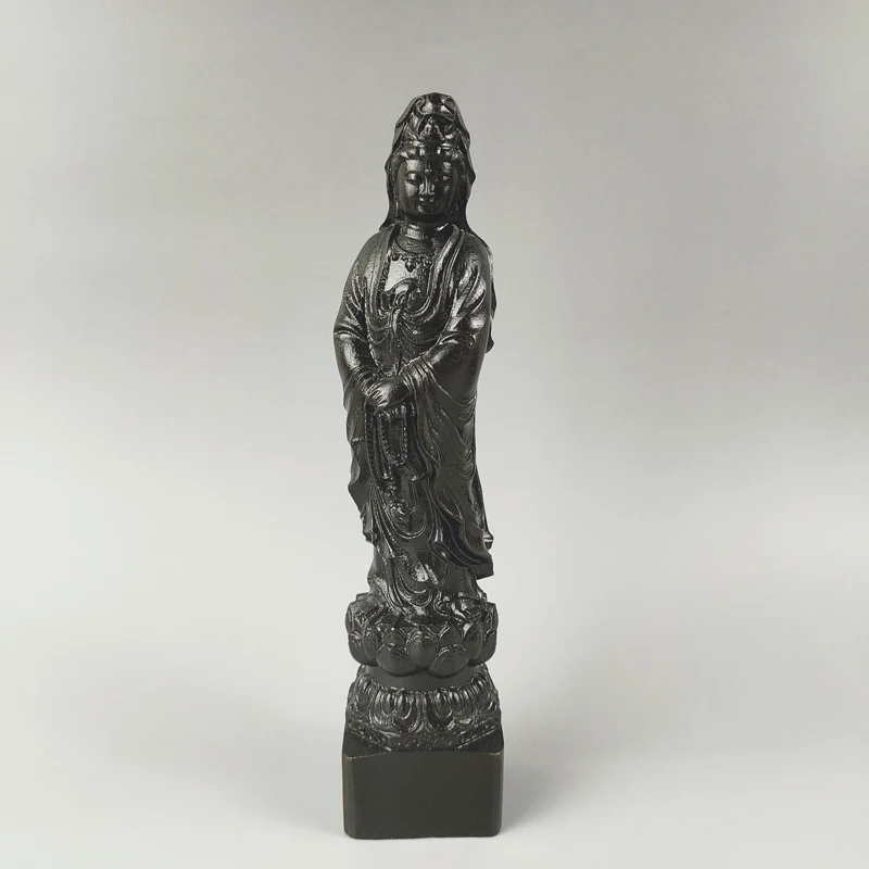 Elaborate Chinese Classical Handmade Home Decoration Collection Ebony Wood Kwan-yin Auspicious Statue / Guan yin | Дом и сад