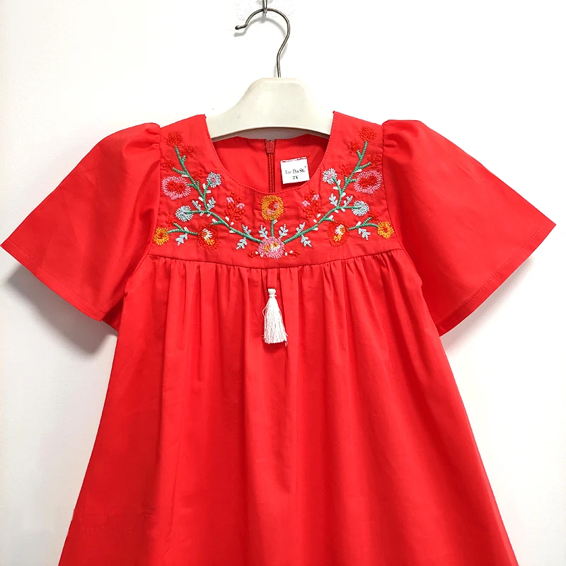 baby boy dress Girls Clothes Summer Princess Dresses vestidos kids dresses for girls Cotton embroidered Girls Dress children clothes girl 2-7Y newborn baby dresses