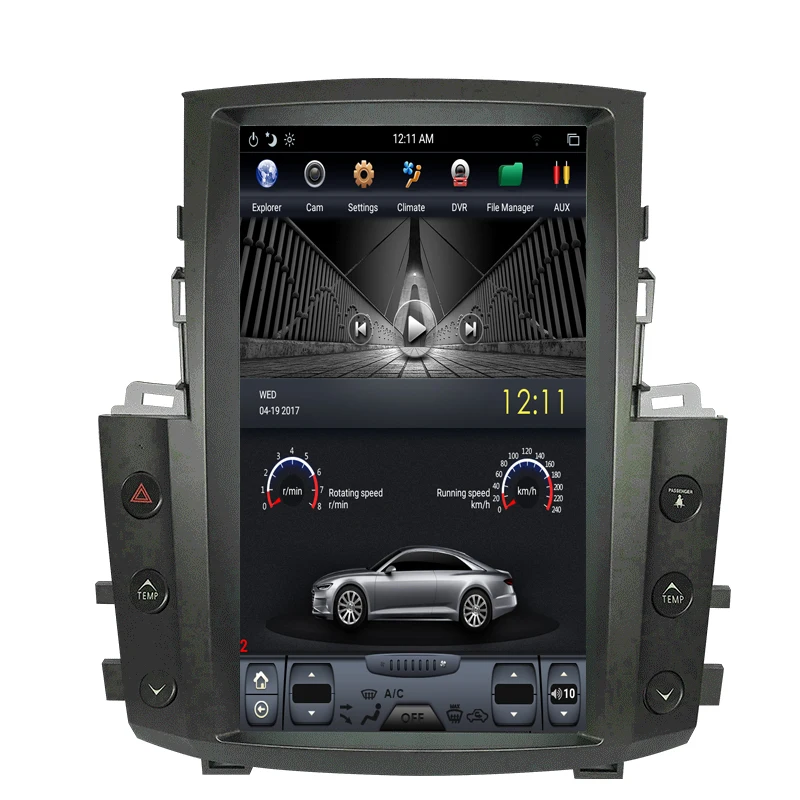 Discount NAVITOPIA 12.1inch Vertical Screen Tesla Android 7.1 Car GPS Navigation for Lexus LX570 Car DVD Multimedia Player 1