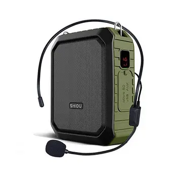 

SHIDU 18W Portable Voice Amplifier Wireless UHF Microphone Waterproof Bluetooth Audio Speaker AUX TF USB Flash For Teachers M800