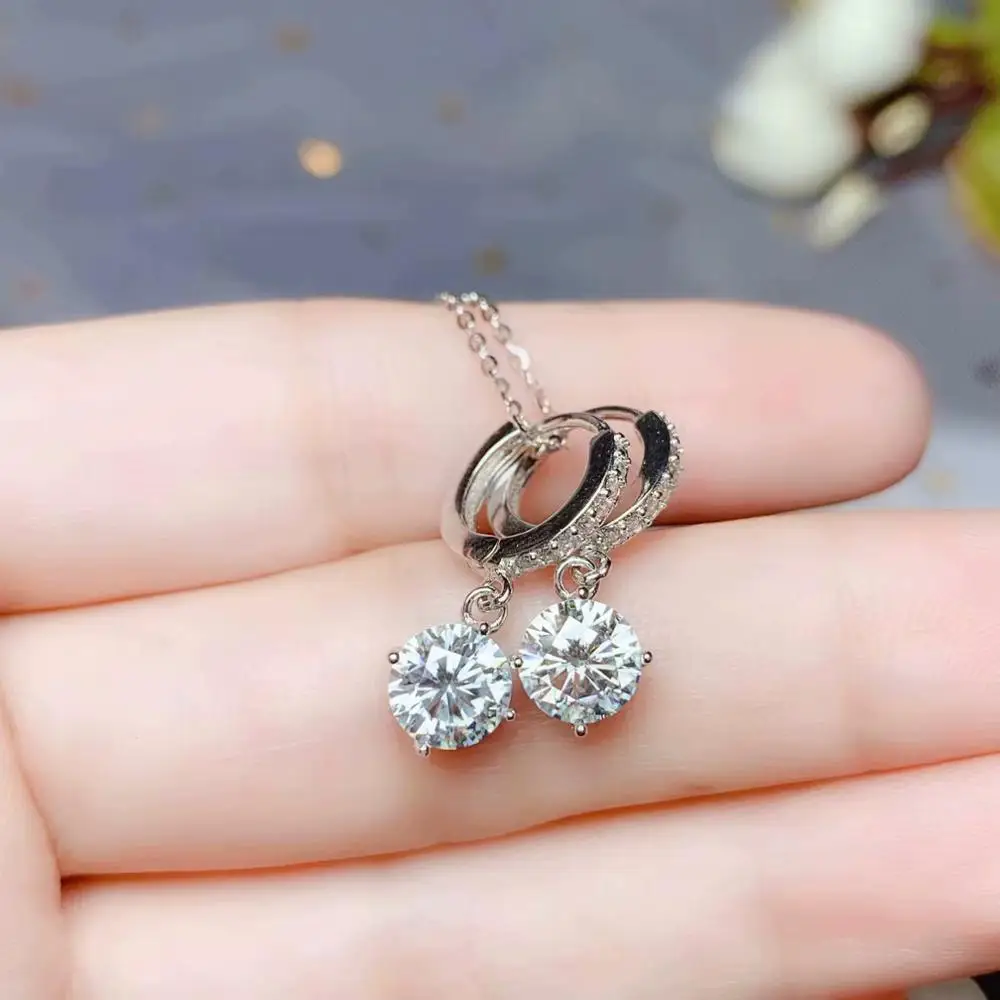Moissanite новейшие стильные серьги-гвоздики, Супер Популярные женские серьги-гвоздики, Мигающий Огонь, 925 серебро, не чувствительный