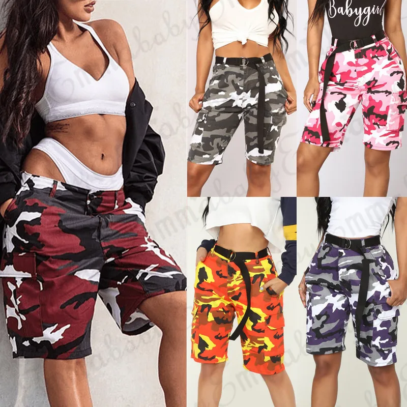 Fashion Women workout Casual Camo shorts feminino Outdoor Casual Camouflage harajuku Trousers beach high waist streetwear