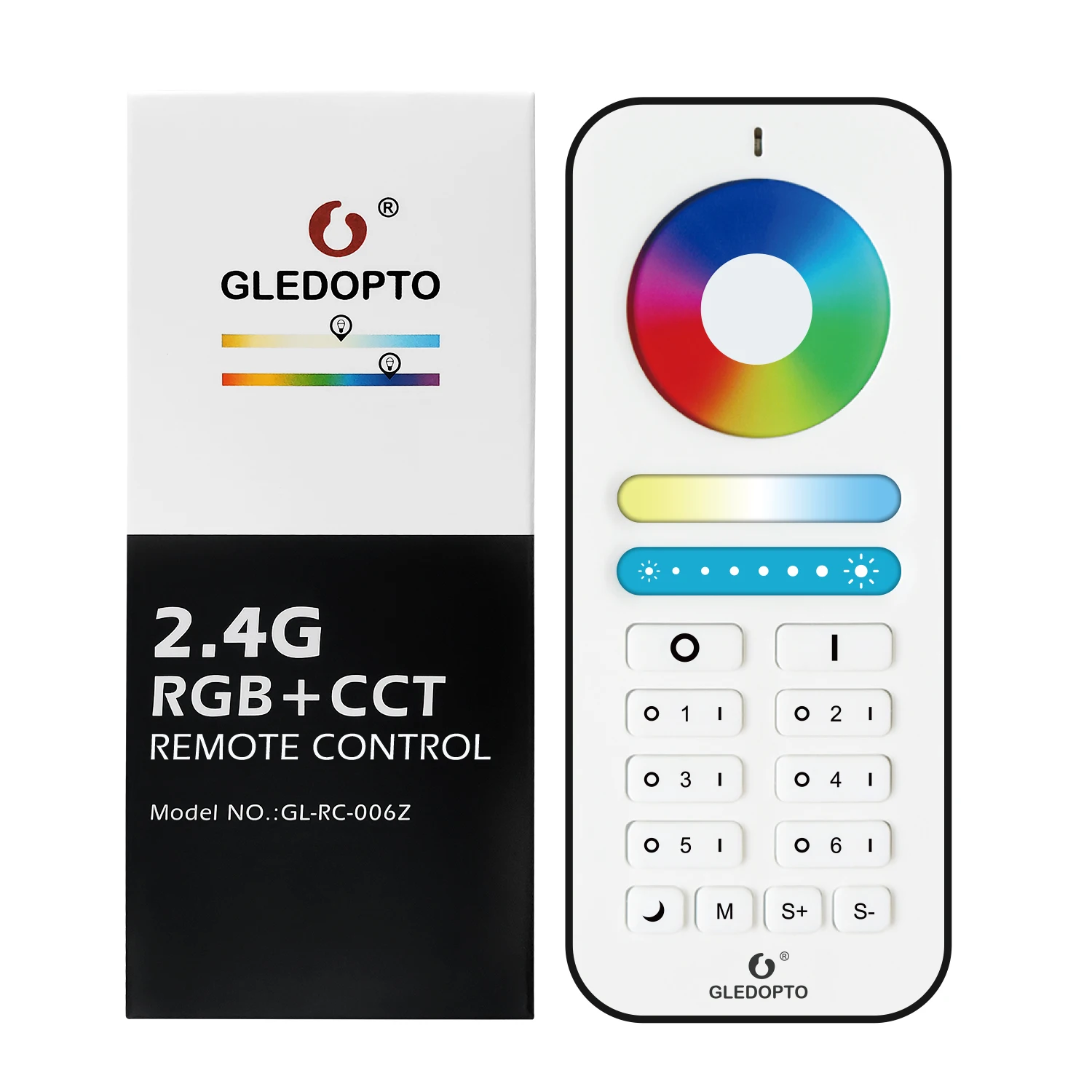 GLEDOPTO-Télécommande RF Smart Home, 2.4G, RGBCCT, 6 zones, Groupe de contrôle, Fonctionne avec la série Pro, Contrôleur RGBCCT, Ampoule LED, Projecteur