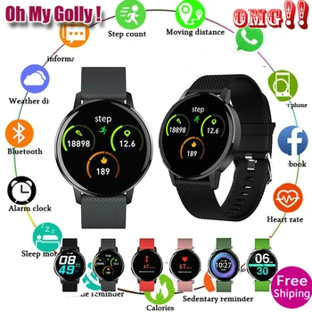 

OMG!!! T4 Smart Watch Waterproof Bluetooth Tempered Glass Fitness Tracker Heart Rate Monitor Men's Women For Xiaomi Huawei