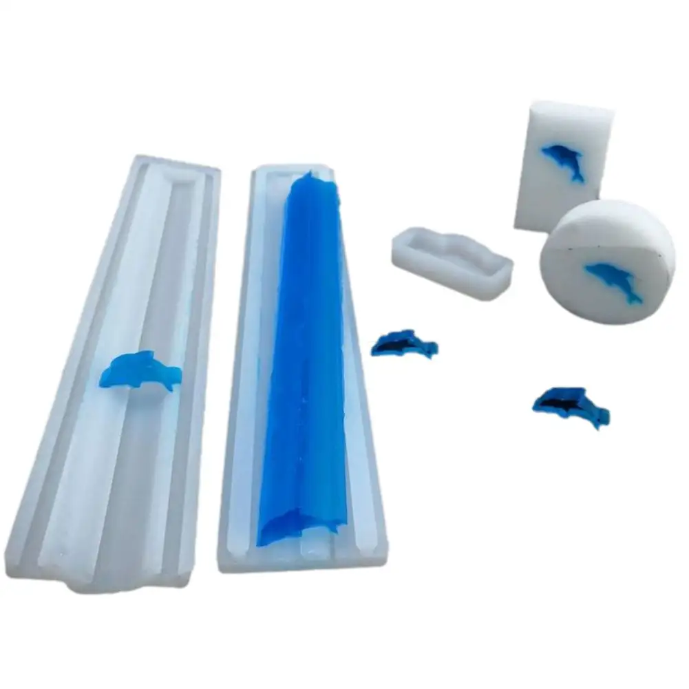 

Dolphin Shape Hand Soap Tube Model Silicone Mold Long-Cylinder Cold Process Soap Dye Cake Baking Mold Mousse Styling Mold