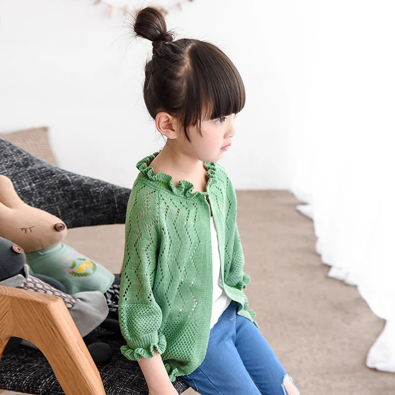 Famli/Кардиган для девочек детская однотонная куртка Детский кардиган с длинными