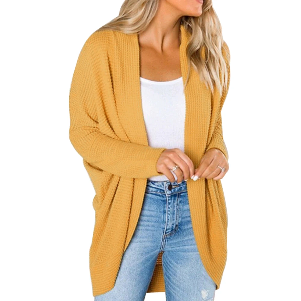 LOOZYKIT осень зима трикотаж кардиган свитер для женщин с длинным рукавом большой размер вязаные свитера Кардиган женский сплошной джемпер пальто