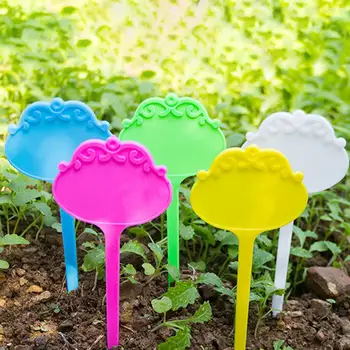 

20Pcs Flower Shaped Decorative PP Gardening Etiqueta Tree Plant Markers Tag Stake Dropship 2020 new