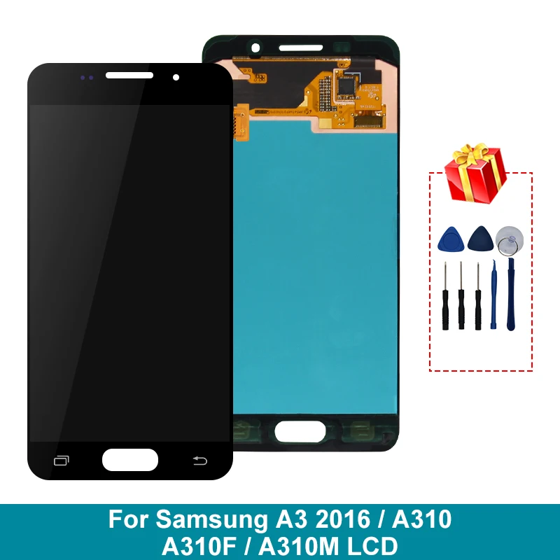 Оригинальный Для Samsung Galaxy A3 2016 LCD A310 A310F дисплей сенсорный экран дигитайзер
