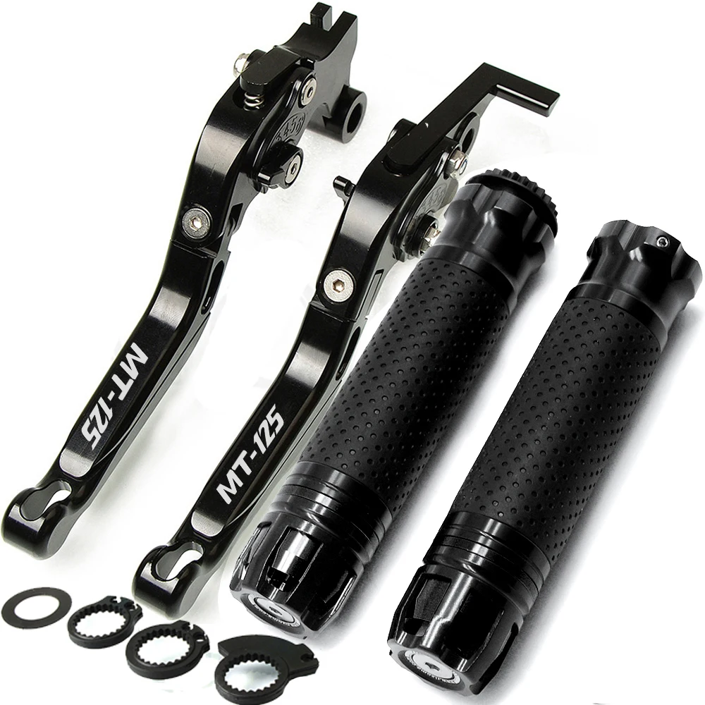 L with logo MT125 LOGO Motorcycle Brake Handle adjustable Brake Clutch Lever Handbar For Yamaha MT-125 MT 125 - Цвет: L with logo