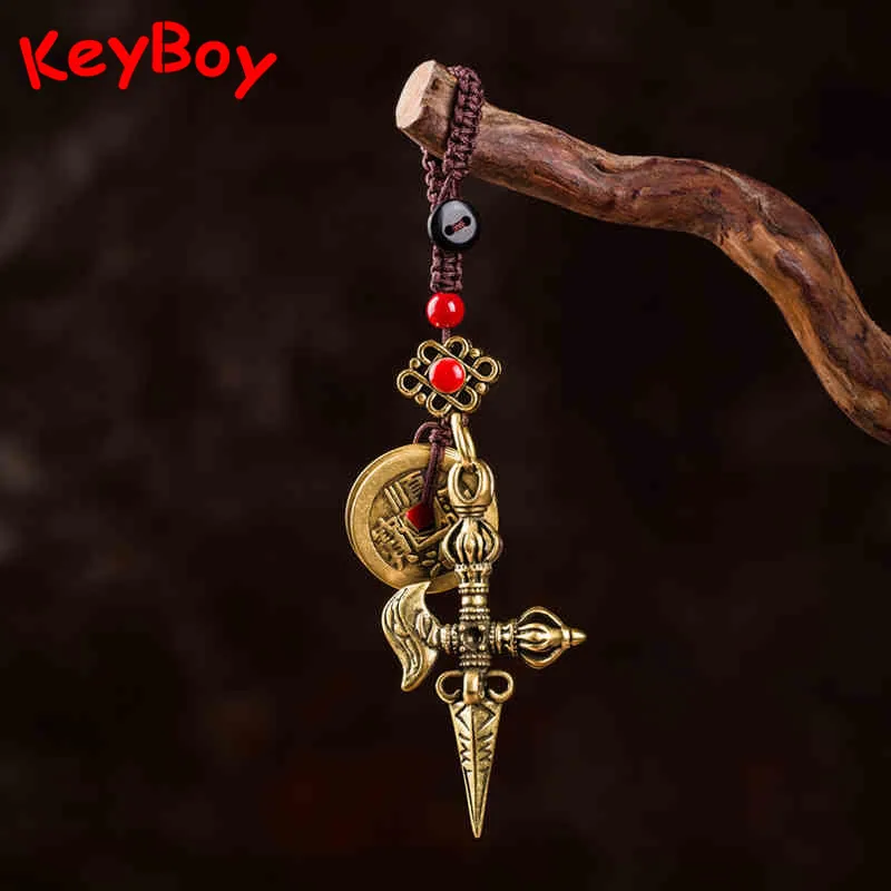 Brass pestle keychain pendant (9)