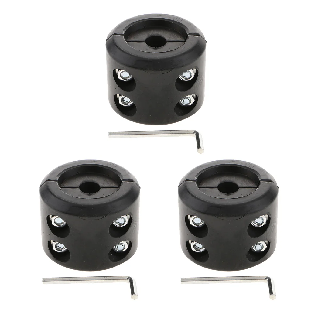 3X Black Winch Cable Hook Stopper Rubber Rope Line Saver for ATV UTV Vehicle 1/2 inches Cable Opening Diameter, Perfect Fit