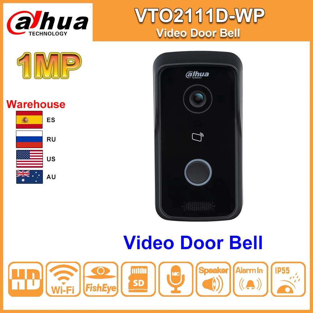 Dahua оригинальный VTO2111D WP DC 12 В POE wifi IP металлическая вилла наружная станция