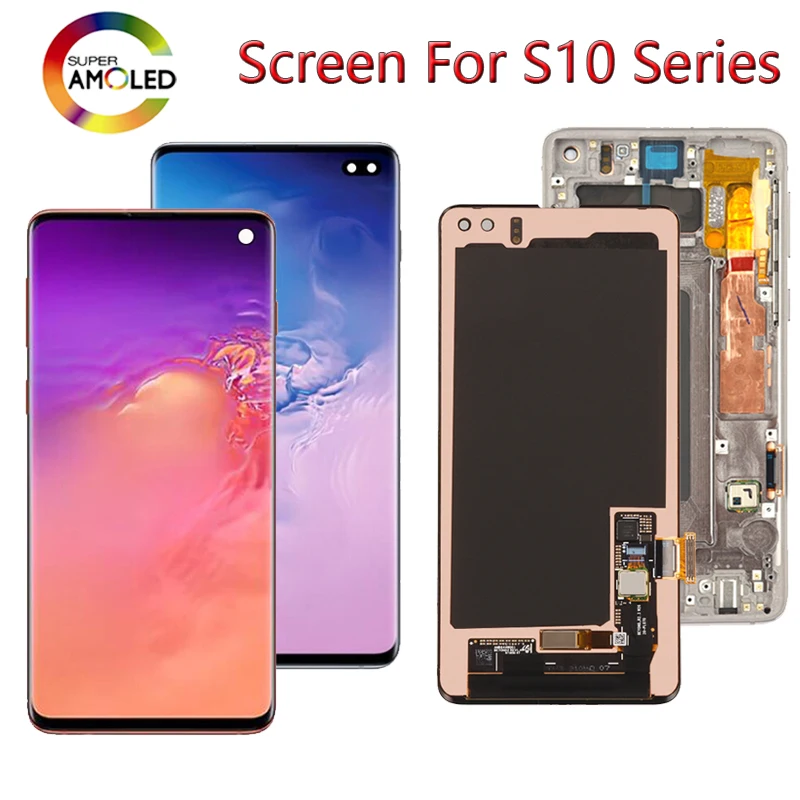 ЖК дисплей Super AMOLED для SAMSUNG Galaxy S10E S10 G9730 + Plus G9750 сенсорный экран дигитайзер в сборе