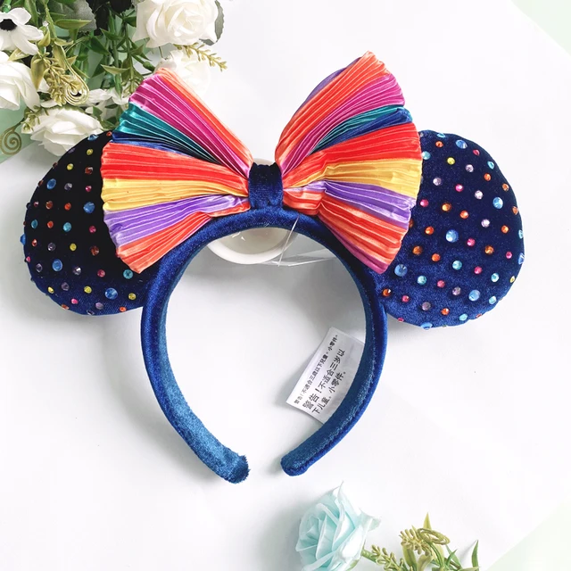 2022 Disney Mickey Ears Headband Firework Headband with Castle Peter Pan Cosplay Hairband Disneyland Letter Headband Gift Mickey Headband 20