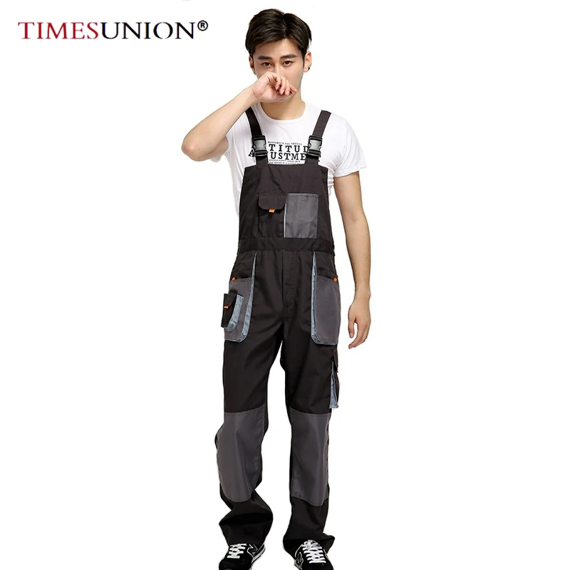 

Plus size 4XL Men Bib Working Overalls Male Work Wear uniforms Fashion Tooling Overalls Worker Repairman Strap Jumpsuits