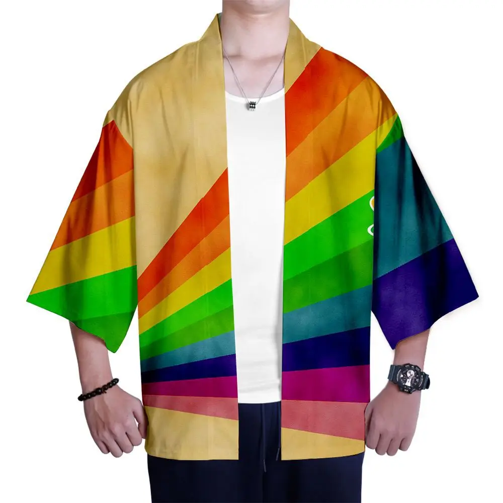 LGBT Pride Japanese Style Kimono Cardigan Jacket (Various Designs ...