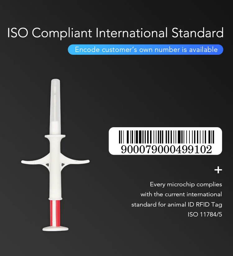 80 шт./лот) ISO FDX-B 1,4*8 мм RFID шприцы для животных пластиковые микрочипы шприц для собак Фиш фишки 134,2 KHzpet инжектор EM4305