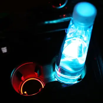 

Cup Lights Ubs Car Atmosphere Light Football Colorful Intelligent Luminous Water Coaster With Remote Control