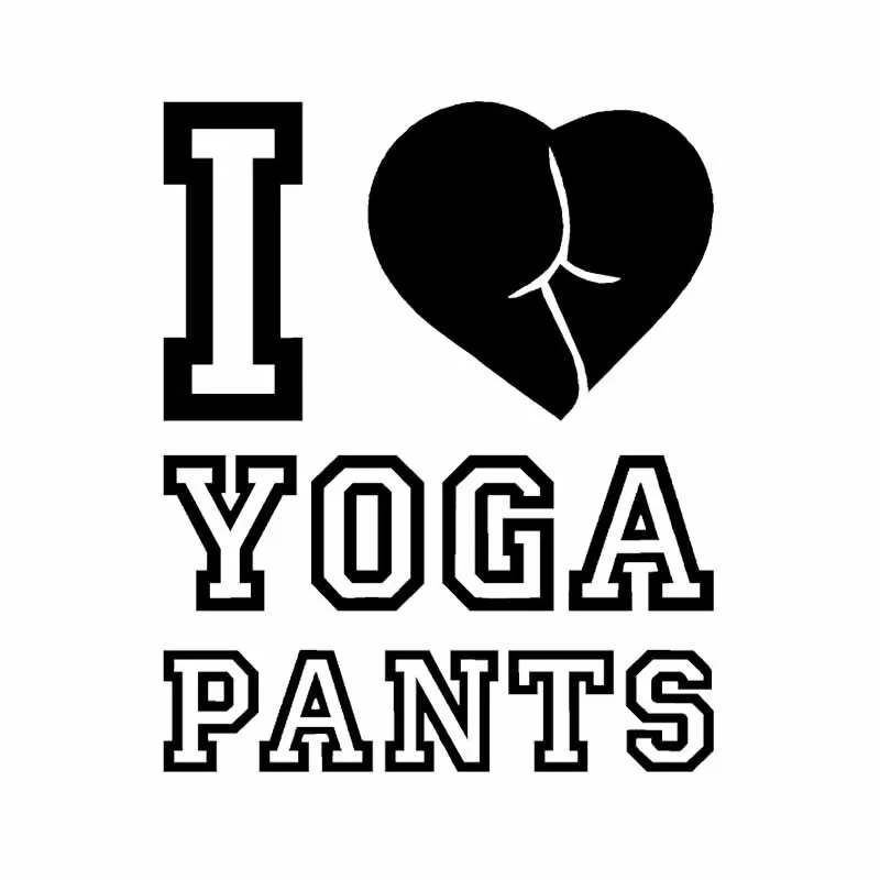 

Hot Car Sticker I LOVE YOGA PANTS Accessories Vinyl Car Styling Cover Scratches Waterproof Motorcycl PVC 15CM*12CM