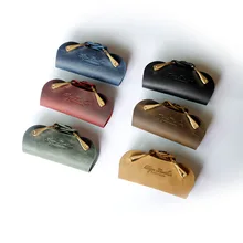 

Key Holder Bag Unisex Multifunctional Genuine Leather Key Pouch Storage Bag Smart Key Wallet Ring Household