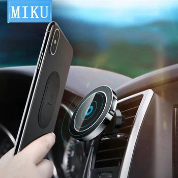 

Car Magnetic Qi Wireless Charger For iPhone X 8 Samsung Note 8 S8 S7 Fast Wireless Charging Car Mount Phone Holder Stand