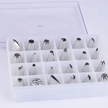 304 нержавеющая сталь носик для украшения 24 головки набор лазерные бесшовные Сварочные насадки для украшения тортов