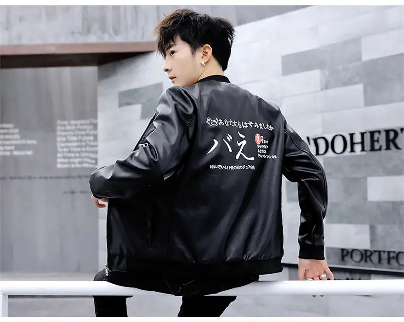 VERSMA пилот мотоциклетный бомбер мужская кожаная куртка пальто японский Harajuku Slim Fit бейсбольная мужская кожаная байкерская куртка Прямая поставка