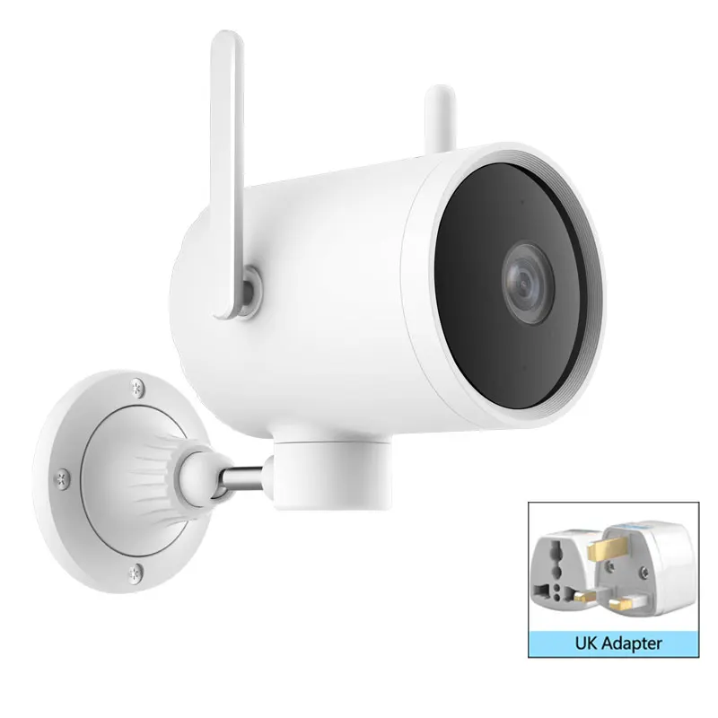 add UK plug Xiaomi Smart IP камера 270 угол 1080P уличная камера беспроводная wifi веб-камера H.265 IP66 монитор ночного видения с приложением Mihome - Цвет: add UK plug