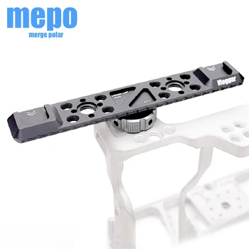 

Quick Release Plate w/ 1/4'' 3/8" Arri Locating Hole Dual Head Cold Shoe Extension Bracket Camera Mic Fill Light Monitor Mount