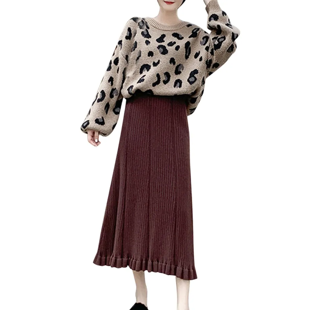 Длинные женские юбки модная женская элегантная однотонная плиссированная юбка с волнистым краем и высокой талией бренд Falda Saia Pli30