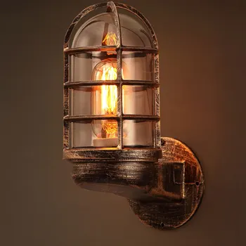 

E27 Industrial Vintage Lighting Fixture Cafes Outdoor Waterproof Courtyard Wall Lamp Loft Iron Pathway Night Light Home Decor
